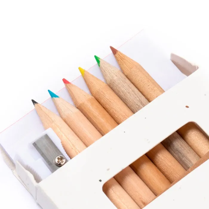Gift Campaign Set di 6 matite colorate con temperino e disegni in scatola con semi> Matite Colorate