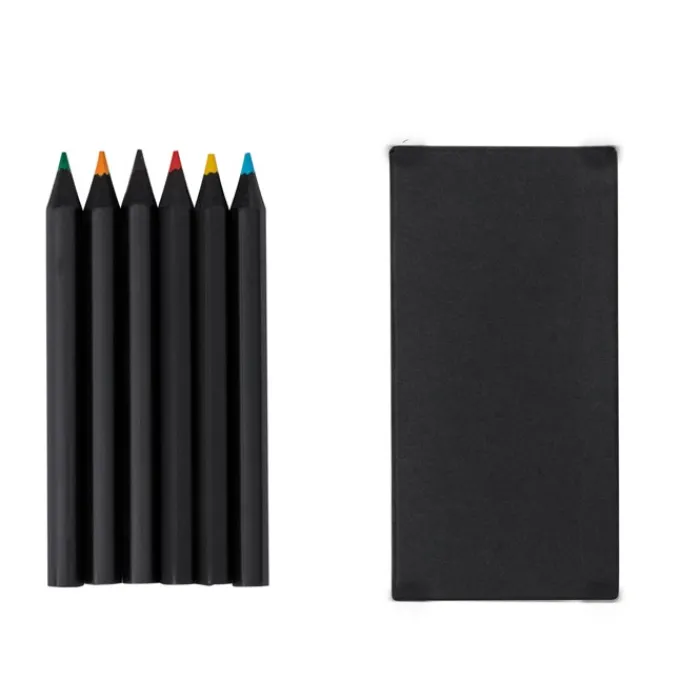 Gift Campaign Set di 6 matite colorate in legno in scatola di cartone riciclato> Matite Colorate