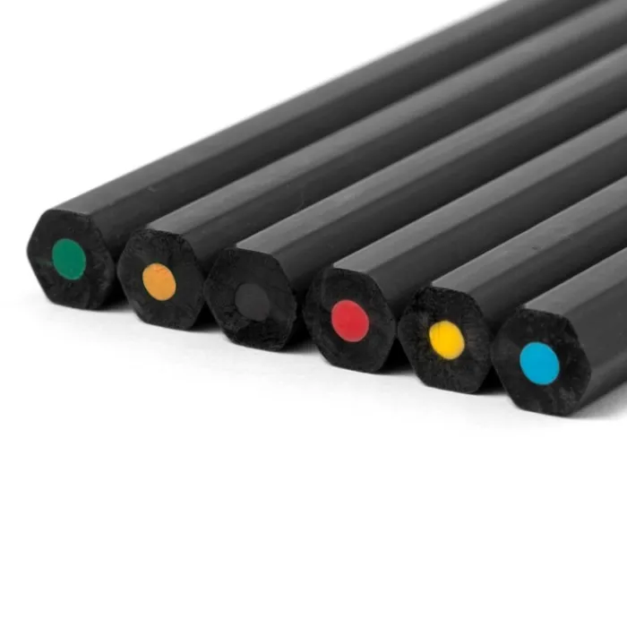 Gift Campaign Set di 6 matite colorate in legno in scatola di cartone riciclato> Matite Colorate