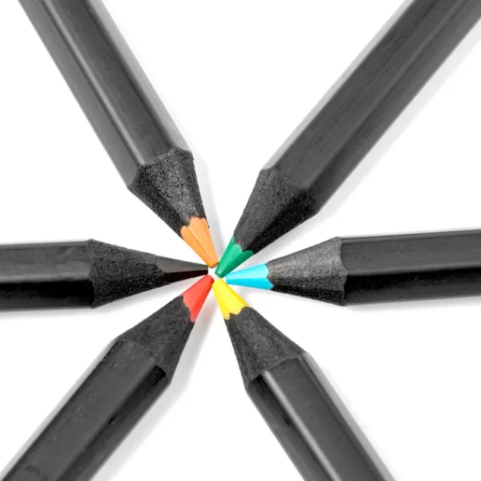 Gift Campaign Set di 6 matite colorate in legno in scatola di cartone riciclato> Matite Colorate