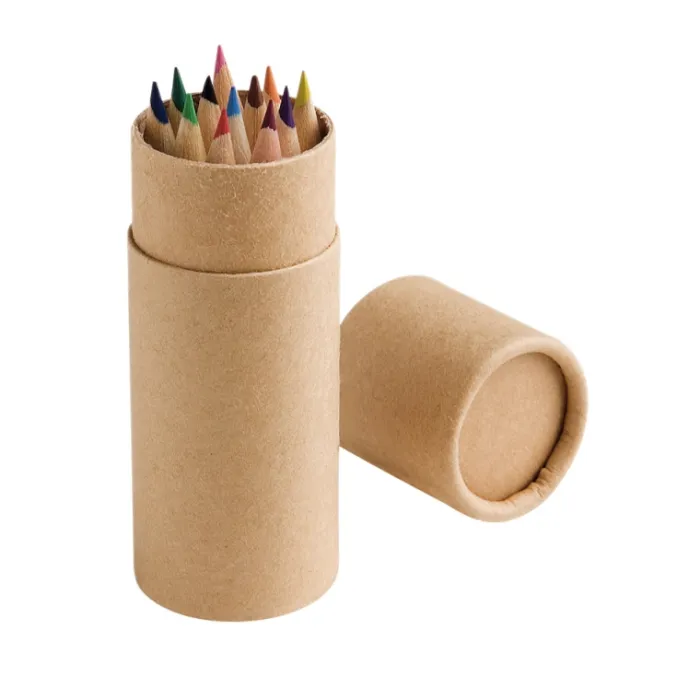 Gift Campaign Set di 12 matite colorate in scatola cilindrica di cartone Tube> Matite Colorate