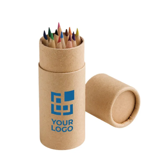 Gift Campaign Set di 12 matite colorate in scatola cilindrica di cartone Tube> Matite Colorate