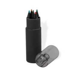 Gift Campaign Set di 6 matite colorate in legno in astuccio con temperamatite></noscript> Matite Colorate