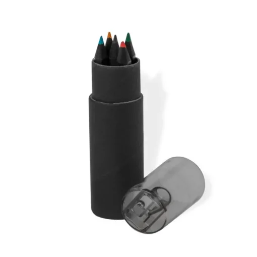 Gift Campaign Set di 6 matite colorate in legno in astuccio con temperamatite> Matite Colorate
