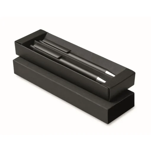 Gift Campaign Set di 2 penne in alluminio riciclato: 1 in grafite e 1 inchiostro blu> Penne In Metallo