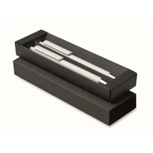 Gift Campaign Set di 2 penne in alluminio riciclato: 1 in grafite e 1 inchiostro blu> Penne In Metallo
