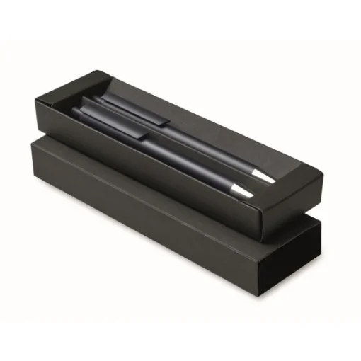 Gift Campaign Set di 2 penne in alluminio riciclato: 1 in grafite e 1 inchiostro blu> Penne In Metallo