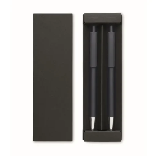 Gift Campaign Set di 2 penne in alluminio riciclato: 1 in grafite e 1 inchiostro blu> Penne In Metallo