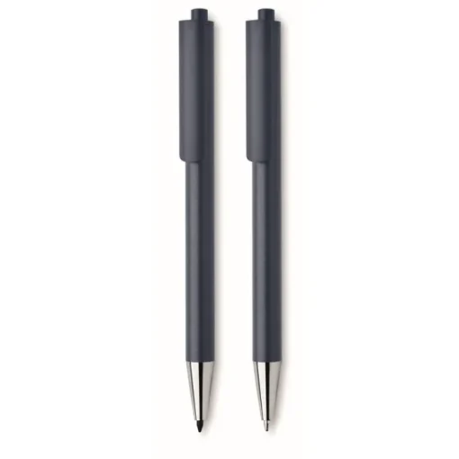 Gift Campaign Set di 2 penne in alluminio riciclato: 1 in grafite e 1 inchiostro blu> Penne In Metallo