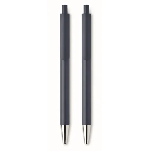 Gift Campaign Set di 2 penne in alluminio riciclato: 1 in grafite e 1 inchiostro blu> Penne In Metallo