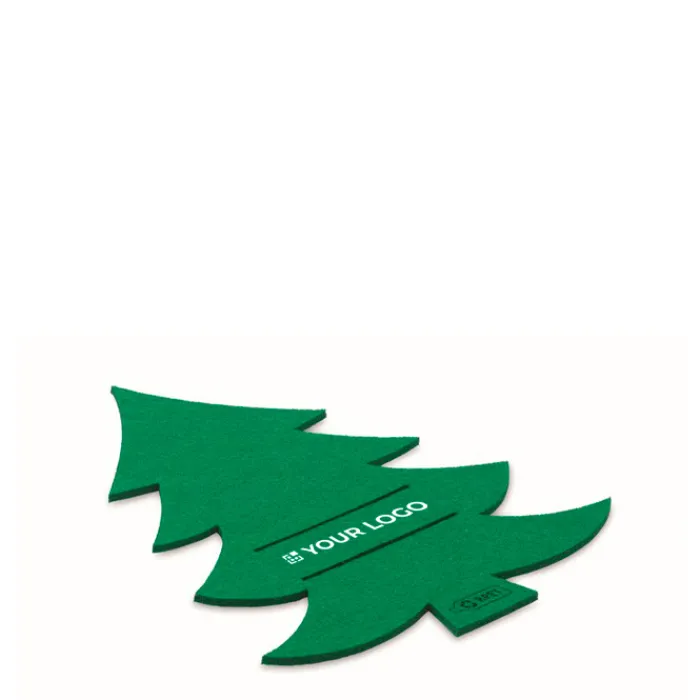 Gift Campaign Set di 4 porta posate a forma di abete personalizzabili Christmas Tree> Gadget Natalizi
