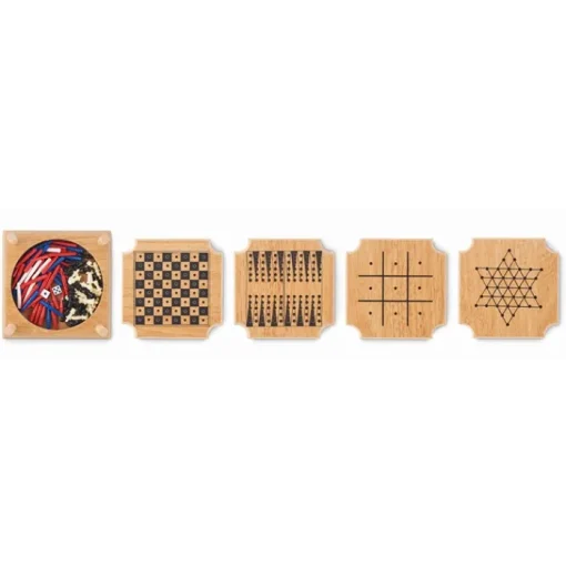 Gift Campaign Set di 4 sottobicchieri in sughero e MDF con gioco da tavola Cork Game> Giochi E Passatempo