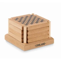 Gift Campaign Set di 4 sottobicchieri in sughero e MDF con gioco da tavola Cork Game></noscript> Giochi E Passatempo