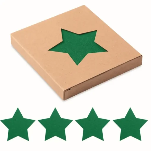 Gift Campaign Set di 4 sottobicchieri personalizzati in feltro a forma di stella> Gadget Natalizi
