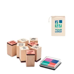 Gift Campaign Set di 8 timbri in legno con disegni natalizi Christmas></noscript> Gadget Natalizi