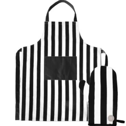 Gift Campaign Set di grembiule e guanto da barbecue con design a righe Segaform> Grembiuli Personalizzati