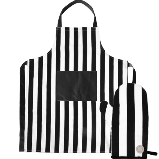 Gift Campaign Set di grembiule e guanto da barbecue con design a righe Segaform> Grembiuli Personalizzati