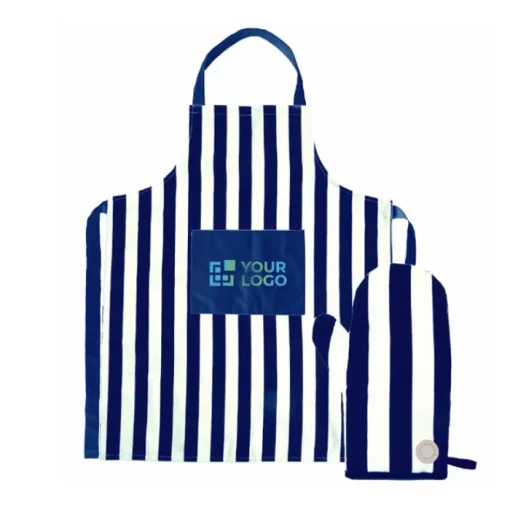 Gift Campaign Set di grembiule e guanto da barbecue con design a righe Segaform> Grembiuli Personalizzati