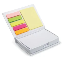 Gift Campaign Set memo con logo in cartone con foglietti e memo stickers Memoset></noscript> Post-It E Memo
