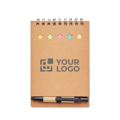 Gift Campaign Set memo con logo spiralato segnapagina e penna Sticky Bloc></noscript> Post-It E Memo|Block Notes