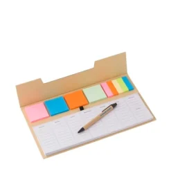 Gift Campaign Set note adesive con agenda settimanale e penna in cartone Memo></noscript> Gadget Per L'Ufficio|Post-It E Memo