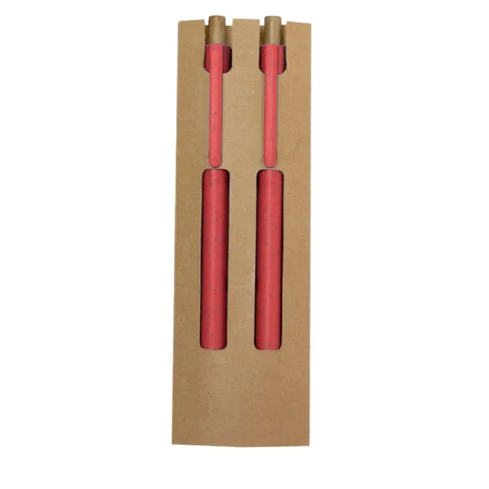 Gift Campaign Set penna con inchiostro blu e matita infinita in fibra di grano> Matite Classiche|Penne Ecologiche