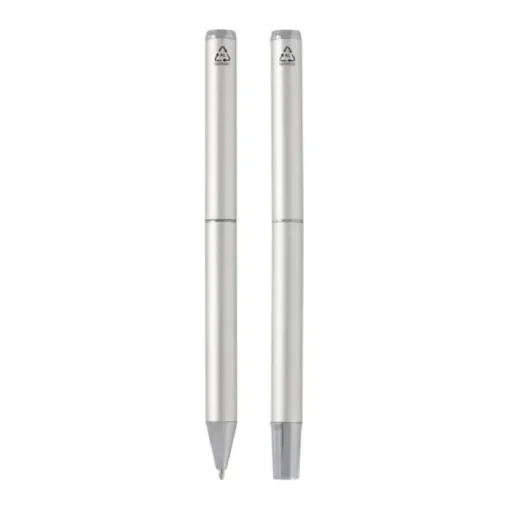 Gift Campaign Set penna e roller in alluminio riciclato anodizzato a inchiostro nero> Penne Ecologiche