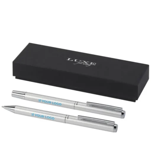 Gift Campaign Set penna e roller in alluminio riciclato anodizzato a inchiostro nero> Penne Ecologiche