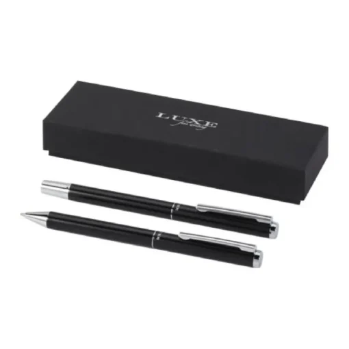 Gift Campaign Set penna e roller in alluminio riciclato anodizzato a inchiostro nero> Penne Ecologiche