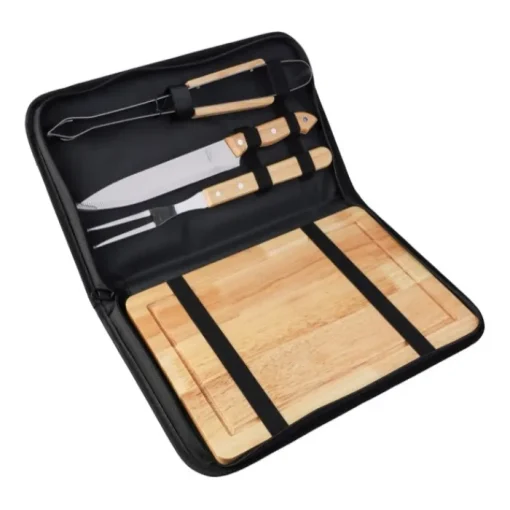 Gift Campaign Set per barbecue in acciaio inox con manici in legno> Altri Utensili Da Cucina