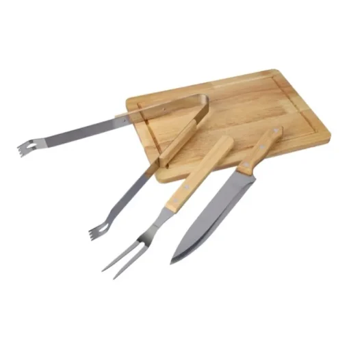 Gift Campaign Set per barbecue in acciaio inox con manici in legno> Altri Utensili Da Cucina