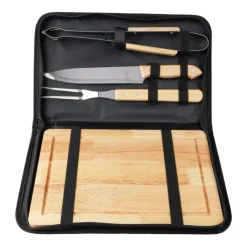 Gift Campaign Set per barbecue in acciaio inox con manici in legno></noscript> Altri Utensili Da Cucina