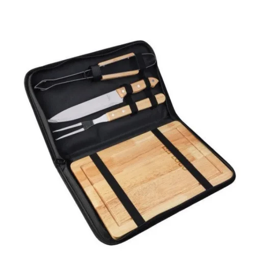 Gift Campaign Set per barbecue in acciaio inox con manici in legno> Altri Utensili Da Cucina