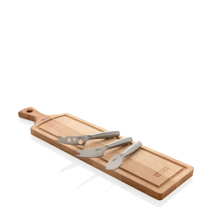 Gift Campaign Set per formaggi con tagliere in legno e coltelli Boska> Altri Utensili Da Cucina|Taglieri