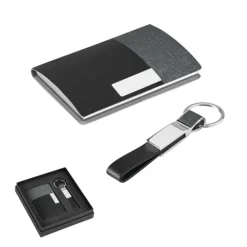 Gift Campaign Set regalo aziendale portabiglietti e portachiavi similpelle Elegance></noscript> Porta Biglietti Da Visita