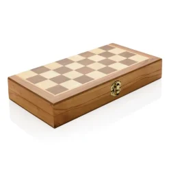 Gift Campaign Set scacchi pubblicitario 32 pedine in legno con scacchiera pieghevole></noscript> Giochi E Passatempo