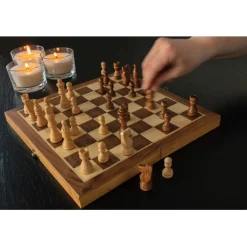Gift Campaign Set scacchi pubblicitario 32 pedine in legno con scacchiera pieghevole></noscript> Giochi E Passatempo