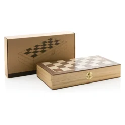 Gift Campaign Set scacchi pubblicitario 32 pedine in legno con scacchiera pieghevole></noscript> Giochi E Passatempo