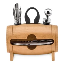 Gift Campaign Set vino personalizzati a forma di botte con accessori Barrel> Gadget Per Vino