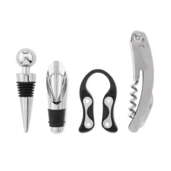 Gift Campaign Set vino personalizzati a forma di botte con accessori Barrel></noscript> Gadget Per Vino