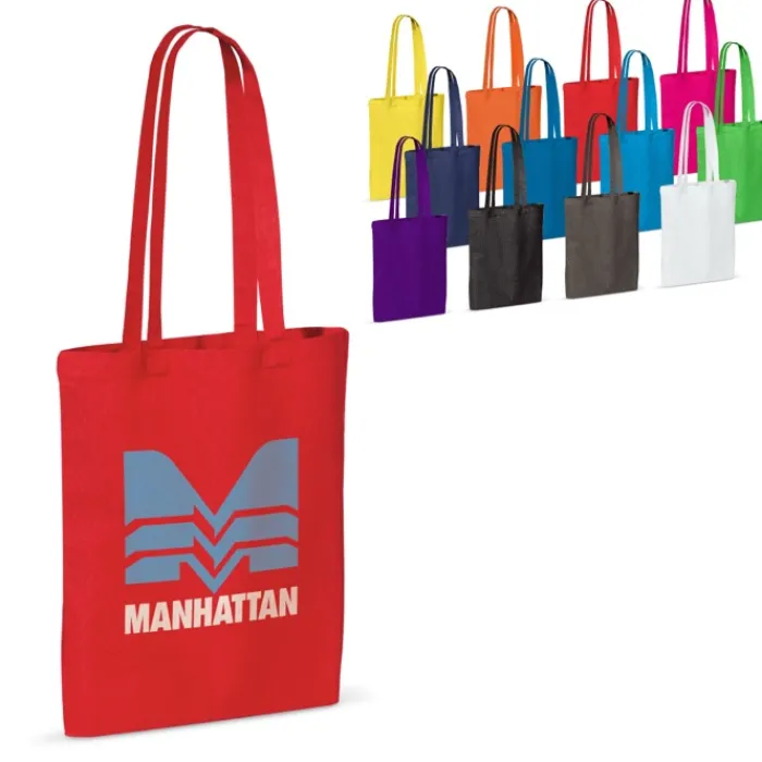 Gift Campaign Shopper colorata di cotone con certificazione OEKO-TEX di colori 140 g/m2> Shopper In Cotone Personalizzate