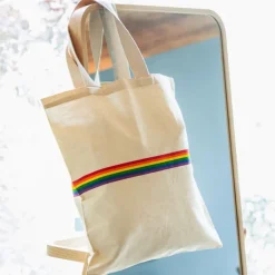 Gift Campaign Shopper con fascia multicolore e manici lunghi in cotone 180 g/m2></noscript> Shopper In Cotone Personalizzate