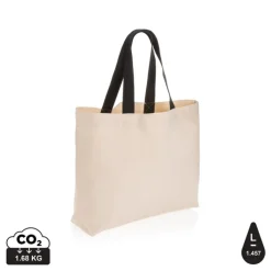 Gift Campaign Shopper con logo in tela riciclata capiente 240 g/m2 EcoTrace Raw><noscript><img width=
