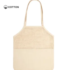 Gift Campaign Shopper di cotone con logo parte superiore a rete 220 g/m2 Fruits> Borse Per La Spesa|Shopper In Cotone Personalizzate
