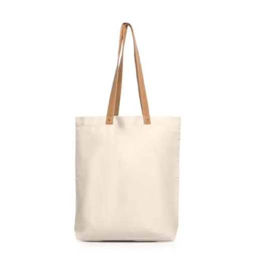 Gift Campaign Shopper di cotone con manici in similpelle resistenti 180 g/m2> Shopper In Cotone Personalizzate