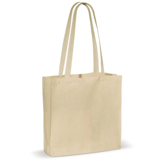 Gift Campaign Shopper di cotone con soffietto e certificazione OEKO-TEX da 140 g/m2> Shopper In Cotone Personalizzate