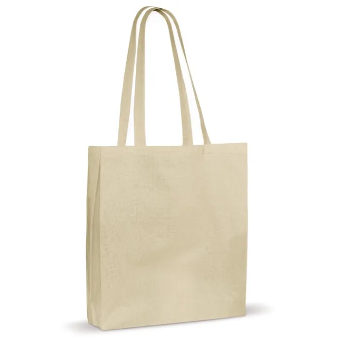 Gift Campaign Shopper di cotone con soffietto e certificazione OEKO-TEX da 140 g/m2> Shopper In Cotone Personalizzate