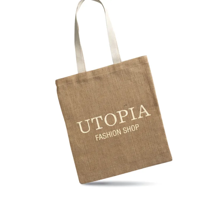 Gift Campaign Shopper di juta economiche personalizzabili per aziende Jute> Gadget Ecologici|Borse In Juta