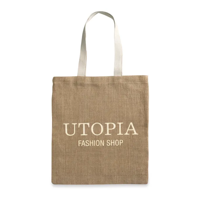Gift Campaign Shopper di juta economiche personalizzabili per aziende Jute> Gadget Ecologici|Borse In Juta