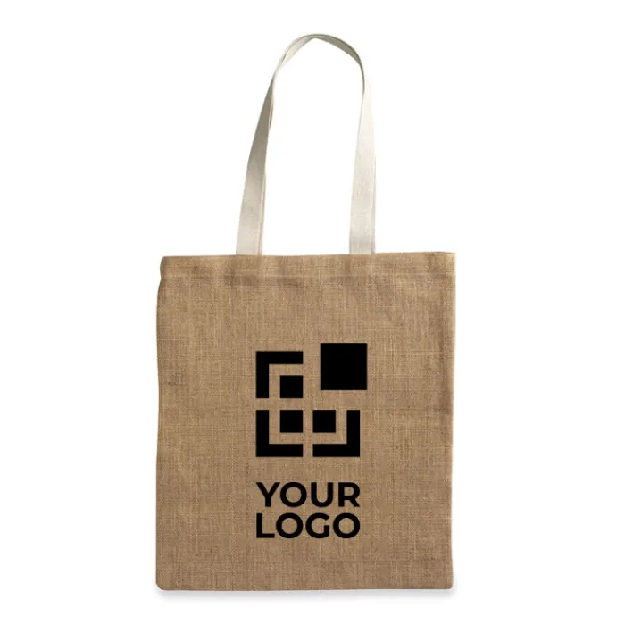 Gift Campaign Shopper di juta economiche personalizzabili per aziende Jute> Gadget Ecologici|Borse In Juta